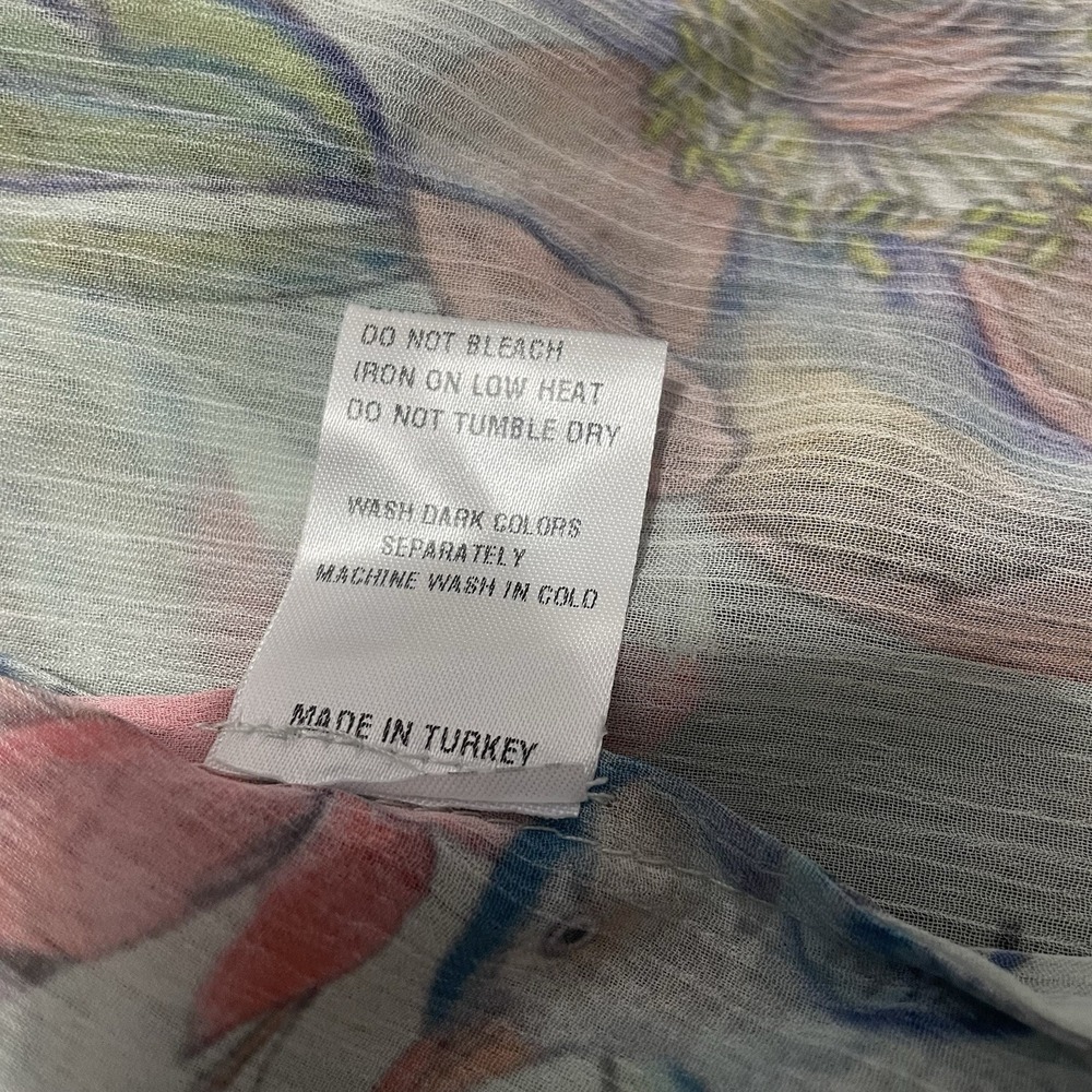 Sukiso Botanical Short Bell Sleeves Swim Cover Up Size L/ XL Beach Fairy Floral - Picture 6 of 16